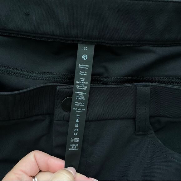 Lululemon | Men’s ABC Slim-Fit 5 Pocket Pant Warpstreme Black Business Casual 32 - Picture 8 of 10